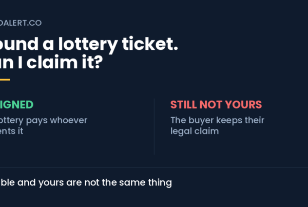 Unsigned lottery ticket: the lottery pays whoever presents it, but the original buyer keeps their legal claim to the prize